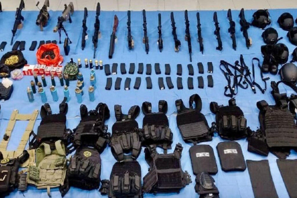 Aseguran arsenal en San Martín Texmelucan, Puebla; había un fusil Barrett