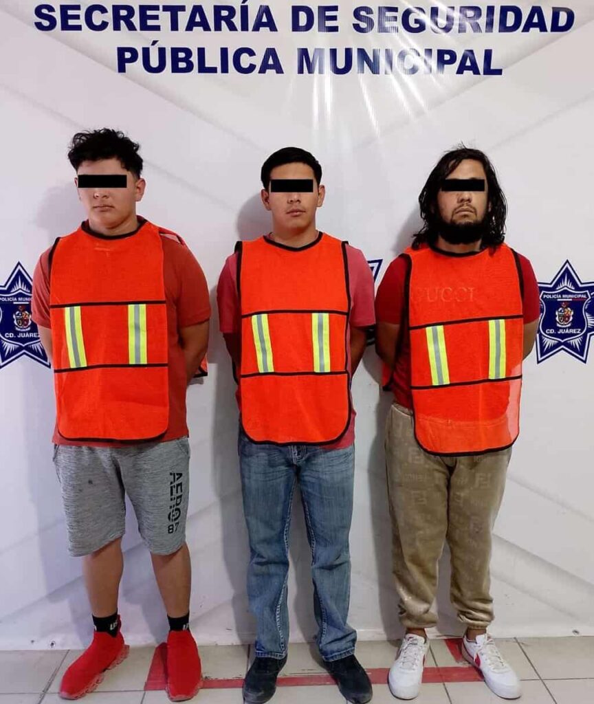 Detienen a 3 con armas de fuego cuando circulaban por la Pedro Rosales
