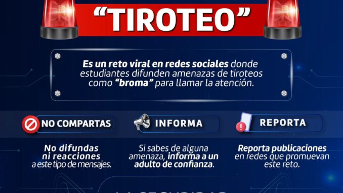 Emite Policía Cibernética Alerta por reto viral “Tiroteo” en redes sociales
