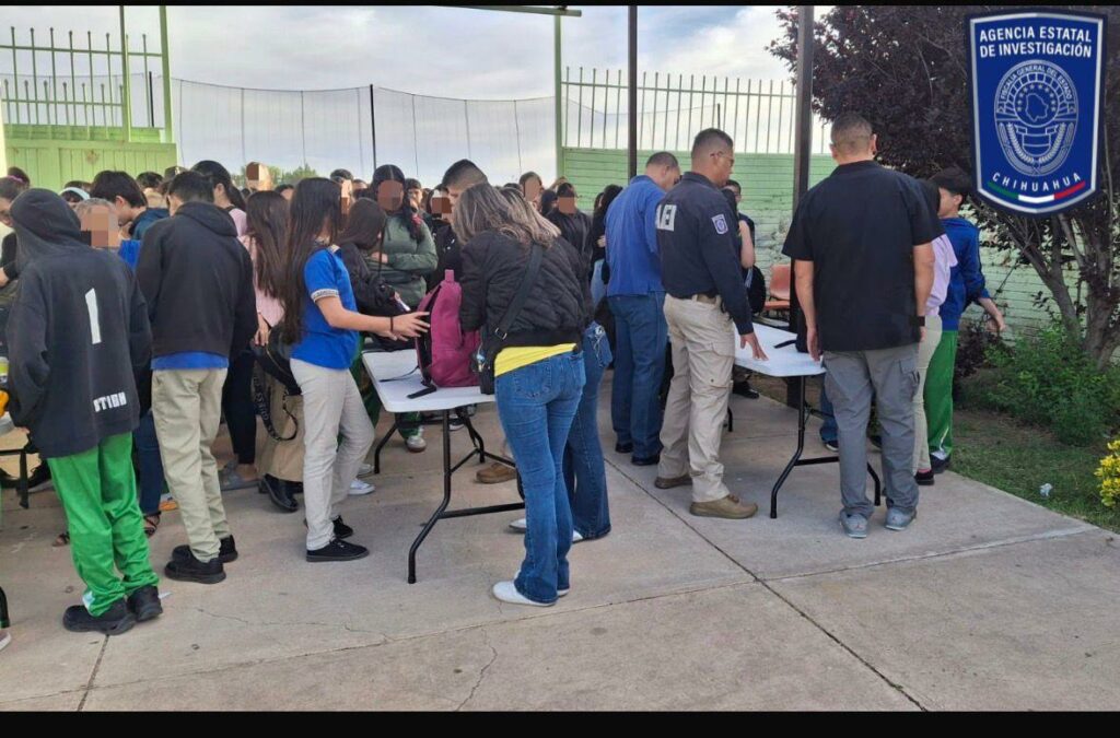 Despliega AEI operativos por amenazas en secundaria y CETIS en Nuevo Casas Grandes