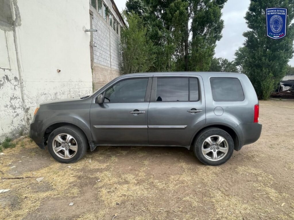 Asegura AEI Occidente dos vehículos: una Captiva con reporte de robo en Guachochi y una Pilot con placas sobrepuestas