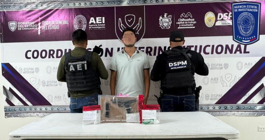 Detienen vendedor de droga armado en la colonia Centro