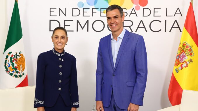 Sheinbaum y Sánchez sellan la normalización de relaciones entre México y España, tras la tensión por la Conquista