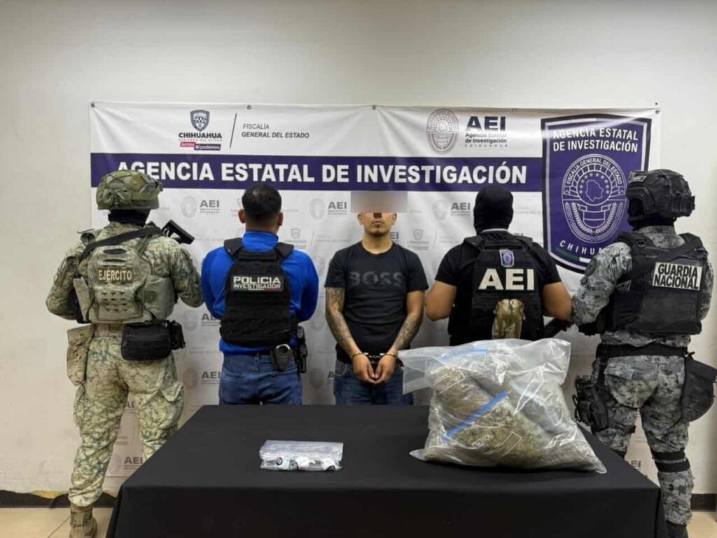 Captura COE a hombre en posesión de más de cuatro kilos de mariguana en Cd. Juárez – Fiscalía General del Estado de Chihuahua