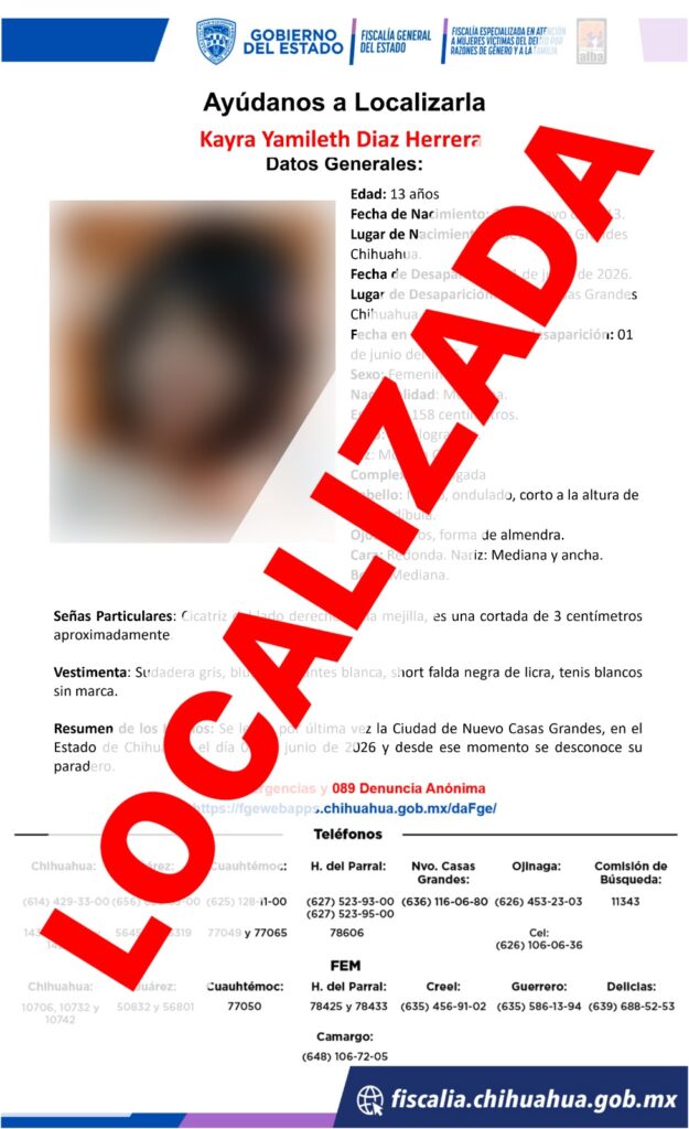 Localizan sana y salva a adolescente reportada como ausente en NCG