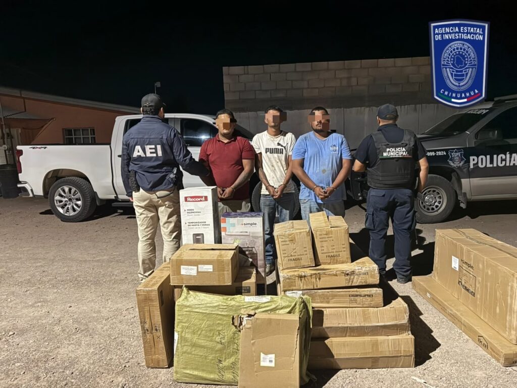 Durante operativo, arrestan a tres por el delito de robo en Janos