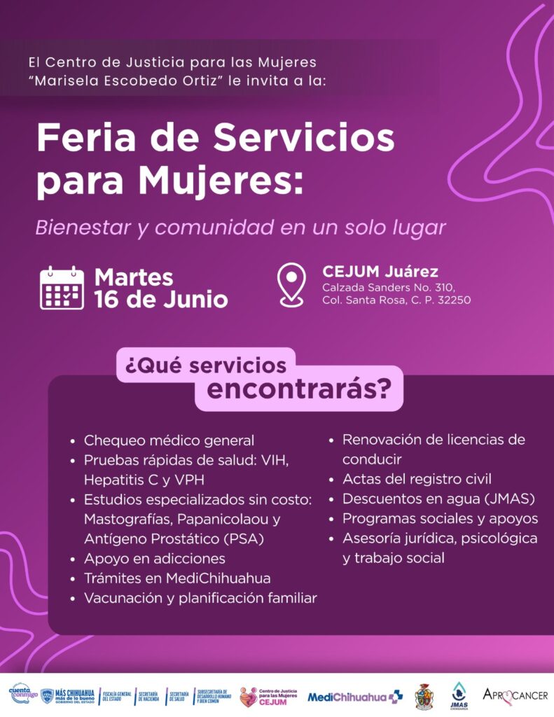 Invita CEJUM a ‘Feria de Servicios para Mujeres’