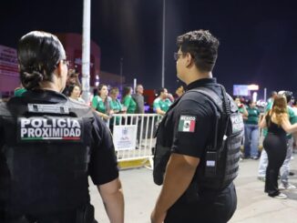 Reporta Policía Municipal tres detenidos en operativo por festejos del partido de México