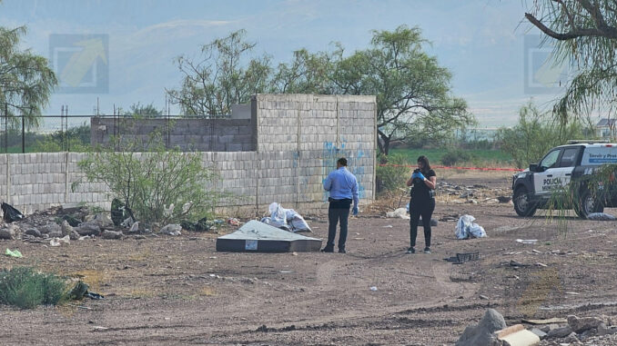 Localizan cuerpo putrefacto bajo un colchón en terreno baldío de Camino Real