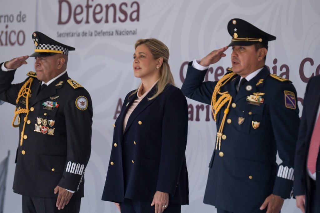 Maru Campos presente en la ceremonia de la Guardia Nacional por su 7mo. Aniversario