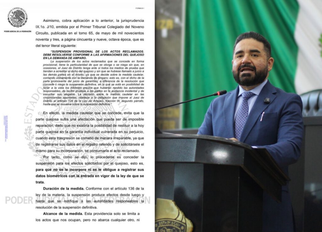 Logra Francisco Sánchez suspensión contra el registro de celulares y la CURP biométrica