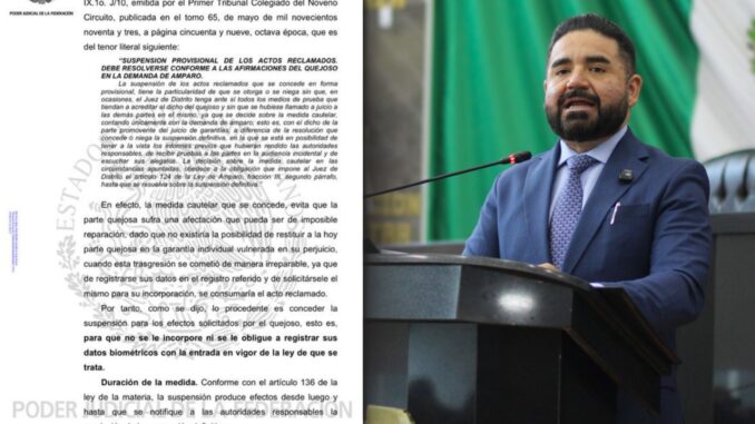 Logra Francisco Sánchez suspensión contra el registro de celulares y la CURP biométrica