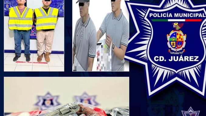 Capturan a dos asaltantes les aseguran armas y cristal