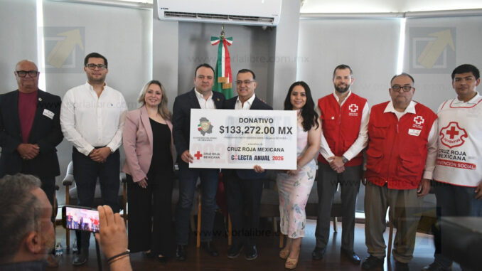 Entrega Congreso del Estado donativo a la Cruz Roja Mexicana por Colecta Nacional 2026