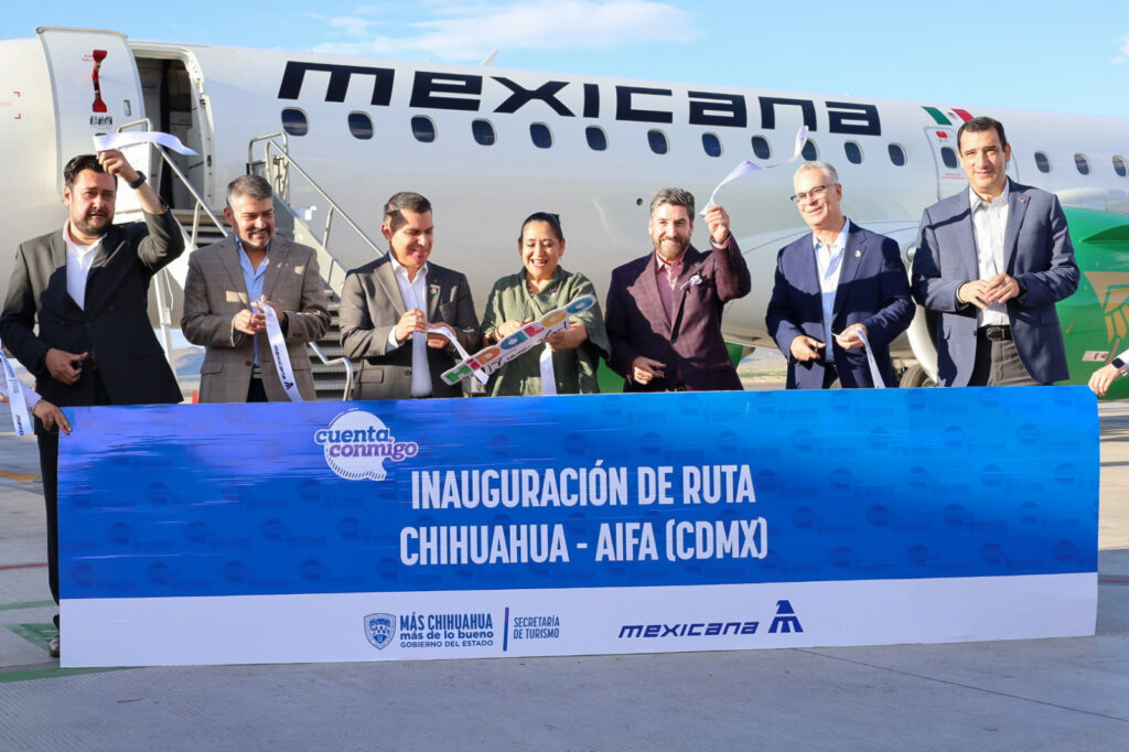 Inaugura Estado nueva ruta aérea Chihuahua – AIFA a través de Mexicana