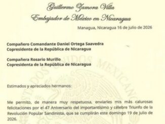 Ortega sepulta la democracia, pero el embajador de México en Managua le da trato de “compañero” y lo felicita