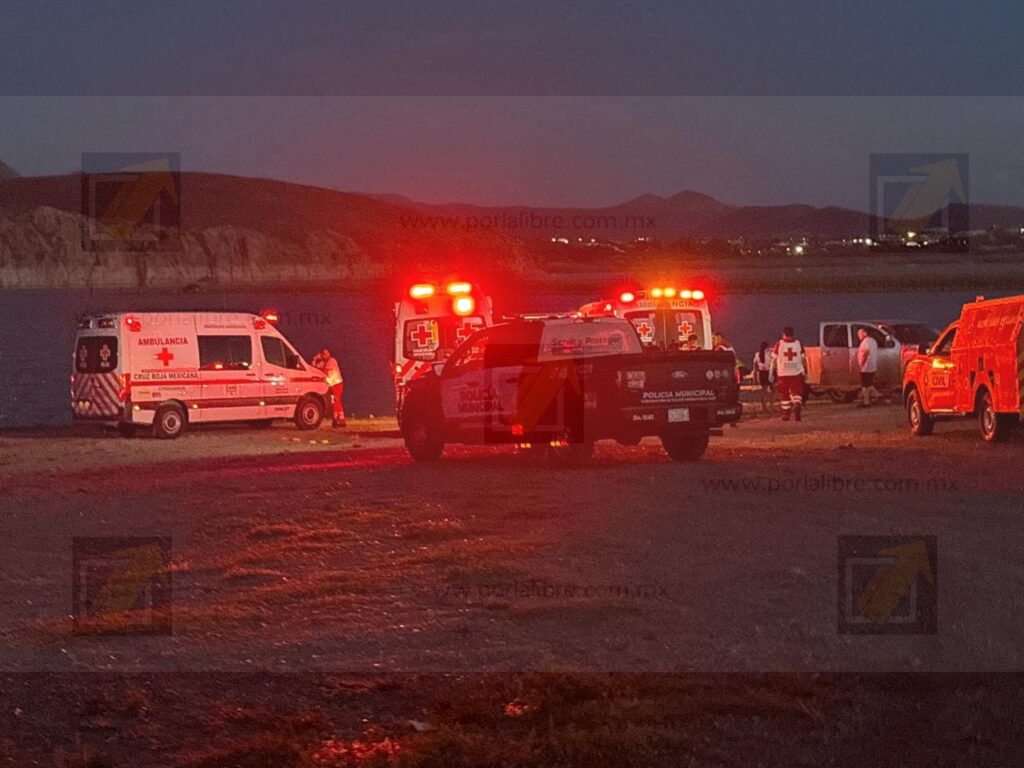 Rescatan a tres personas tras accidente en moto acuática en la Presa Chihuahua