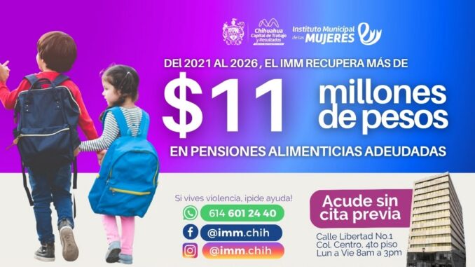 Recupera Municipio más de 11 millones de pesos en pensiones alimenticias