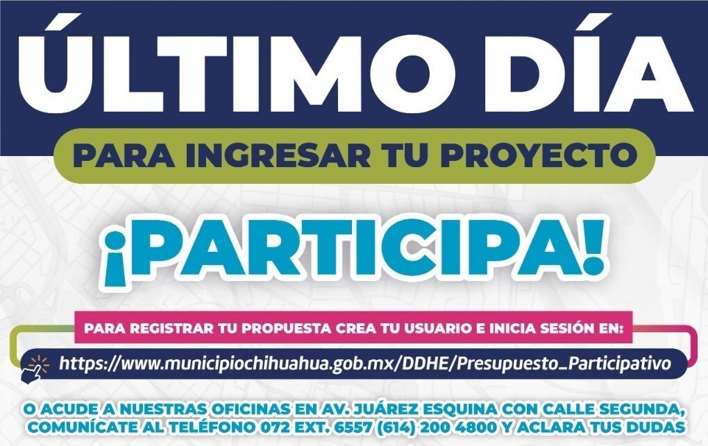 Hoy último día para registrar proyectos en el Presupuesto Participativo 2027