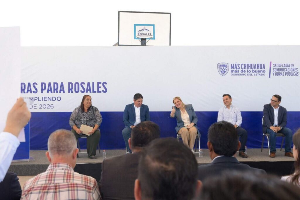 Maru Campos entrega en Rosales obras de infraestructura