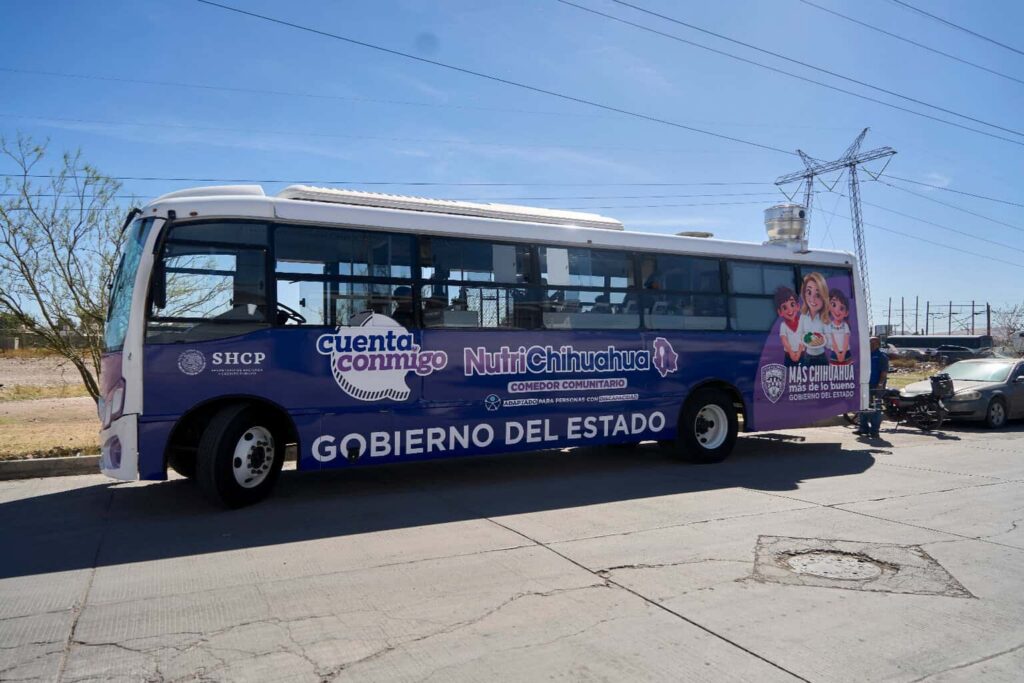 Llega comedor móvil de NutriChihuahua a colonia El Porvenir