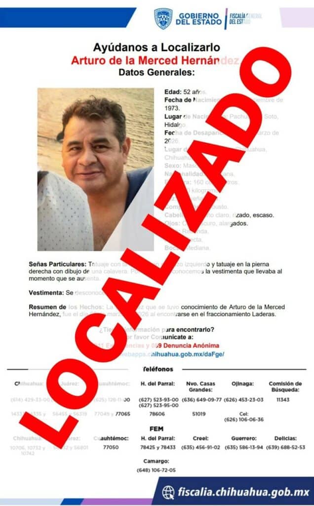 Localiza Fiscalía de Distrito Zona Centro a 2 hombres con reporte de ausencia