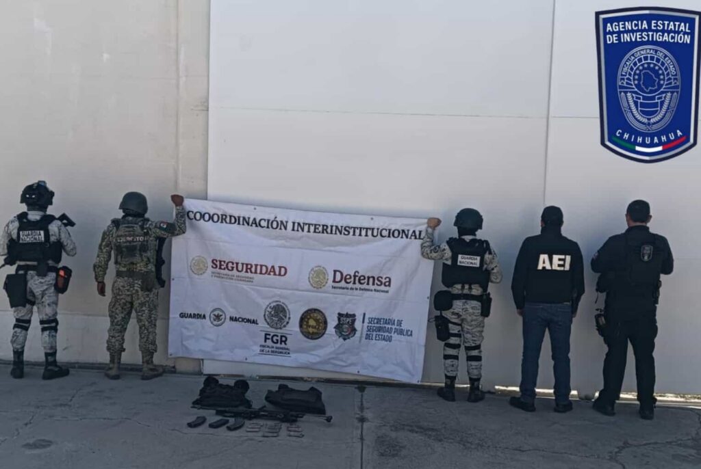 Asegura Célula BOI arma de fuego, elementos balísticos y equipo táctico en Guadalupe y Calvo