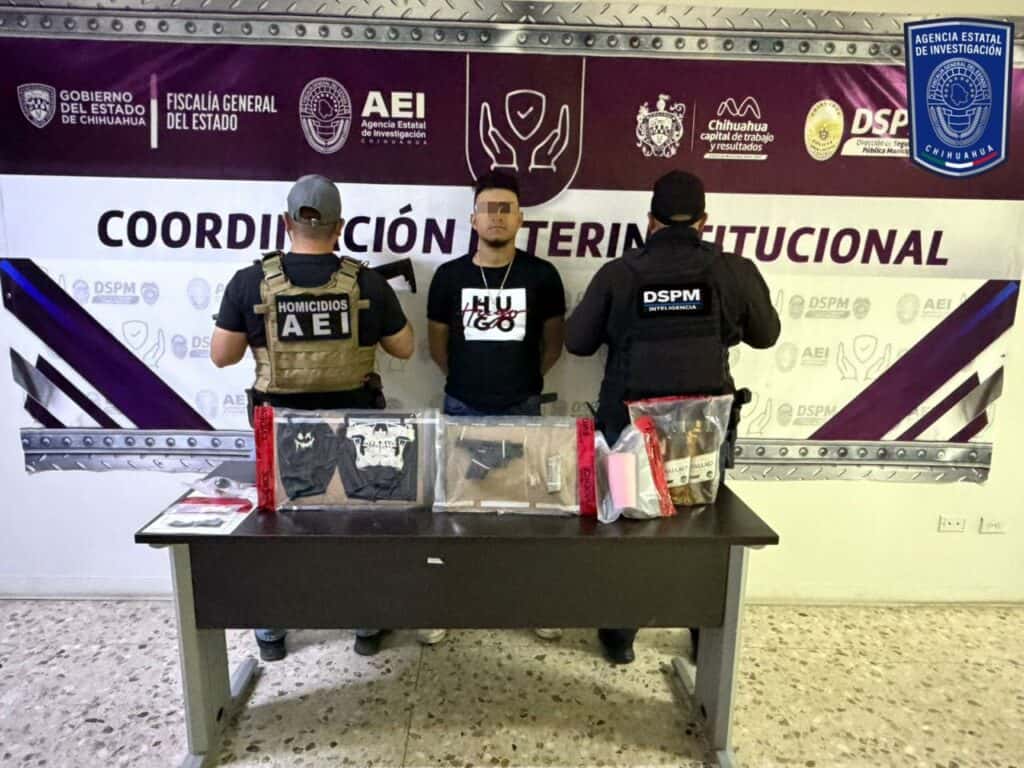 Detienen a sujeto con droga y arma de fuego en el Fraccionamiento Molino de Agua