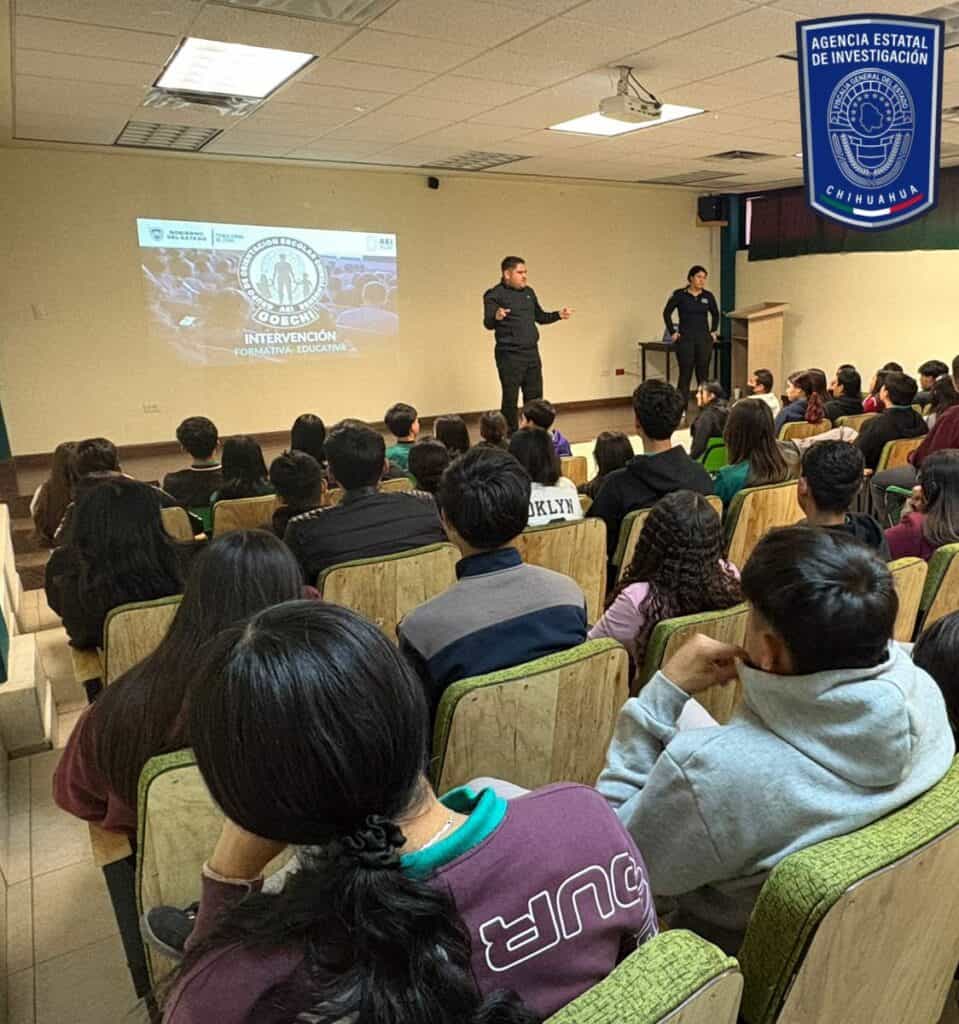Lleva GOECHI charlas preventivas del delito al Bachilleres #18 en NCG
