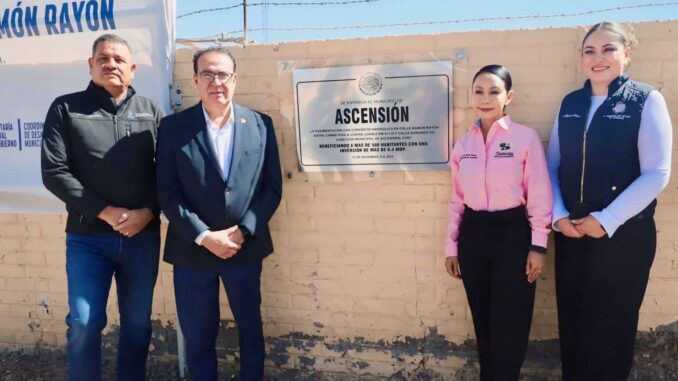 Inaugura Estado pavimentación de calle y plantas purificadoras de agua en Ascensión