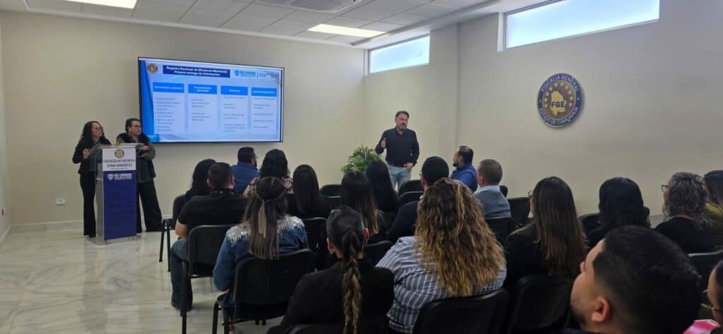 Fortalece Fiscalía de Distrito Zona Noroeste sus procesos internos mediante capacitación en el Registro Nacional de Eficiencia Ministerial