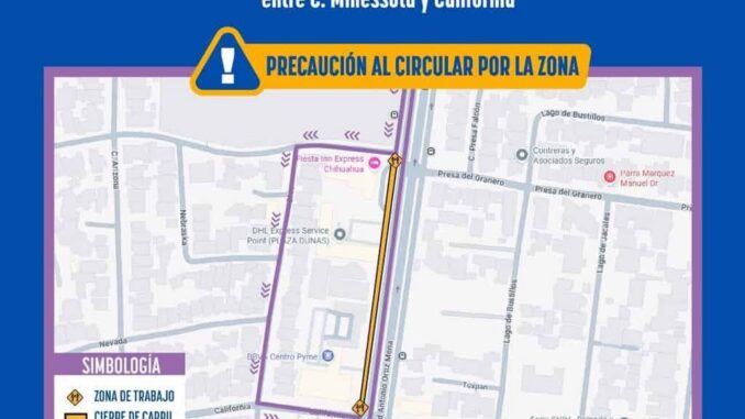 Reparará JMAS Chihuahua caja de válvulas en el bulevar Ortiz Mena a partir de este jueves