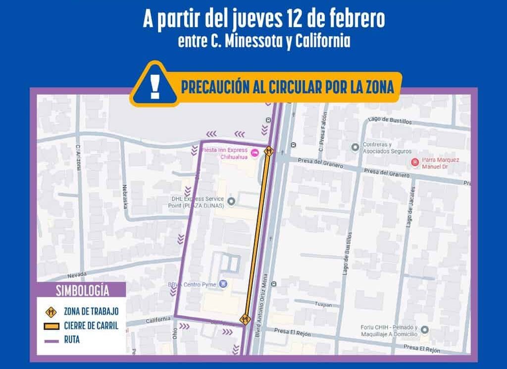 Reparará JMAS Chihuahua caja de válvulas en el bulevar Ortiz Mena a partir de este jueves
