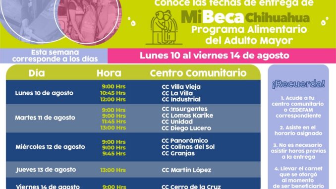 ¡Que no se te pase! Conoce las fechas de entrega del PAAM