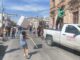 Protesta por desabasto de agua termina con pintas y exigencia de renuncia de Mario Mata en Palacio de Gobierno
