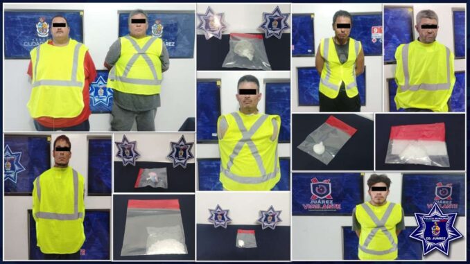 Arrestan a siete narcomenudistas les aseguran mariguana y cristal