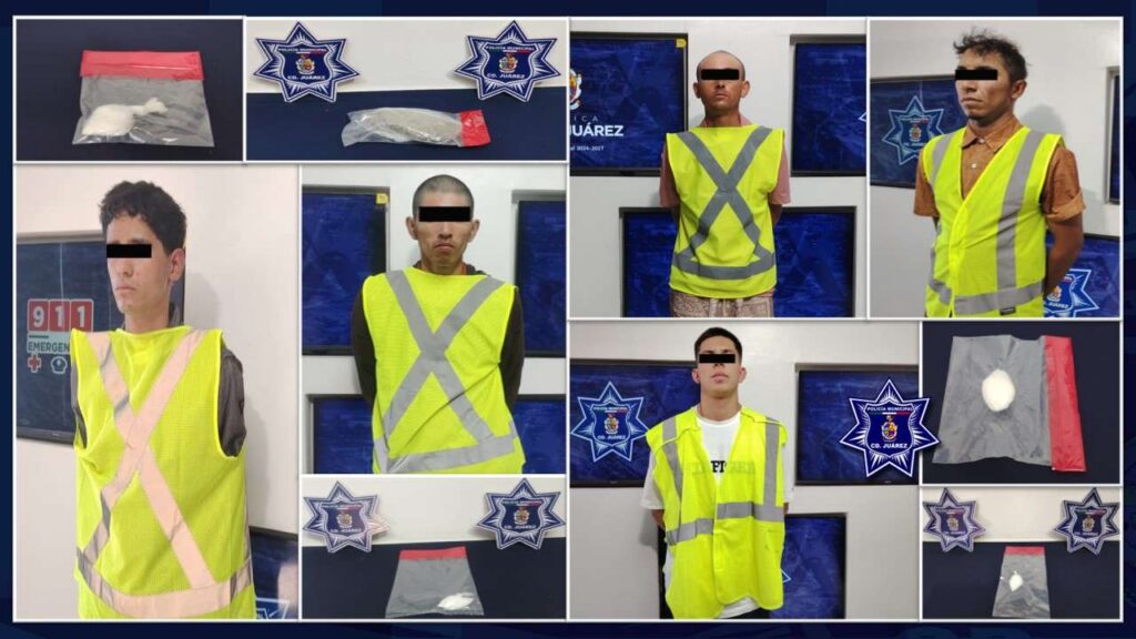 Detienen a 5 narcomenudistas con cristal