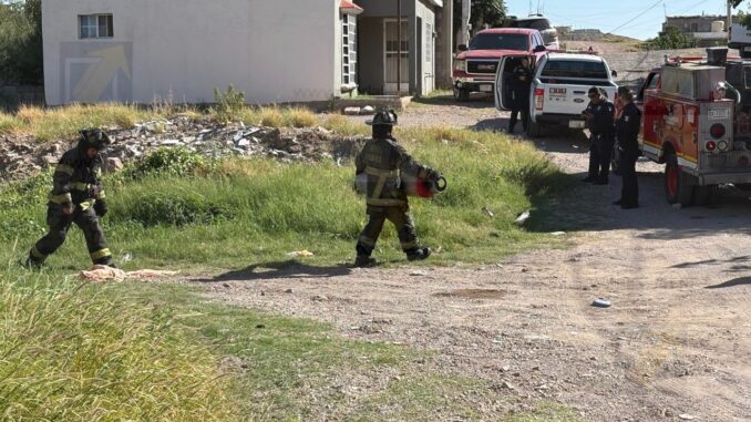 Flamazo en tanque de gas moviliza a Bomberos en la colonia Unidad Proletaria