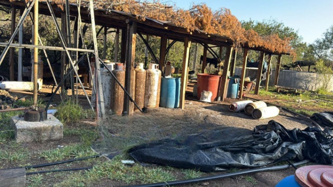Célula BOI ubica narcolaboratorio de metafentaminas y fentanilo en zona serrana de Parral