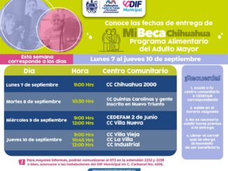 Conoce las fechas de entrega del programa alimentario Mi Beca Chihuahua para personas adultas mayores