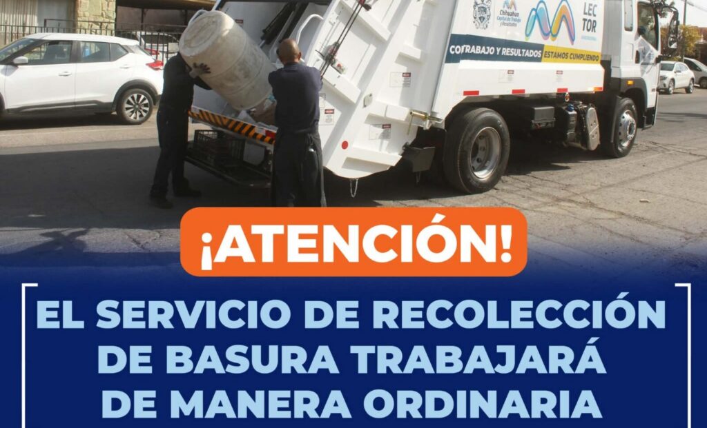 Recolección habitacional trabajará de forma regular el 15 y 16 de septiembre