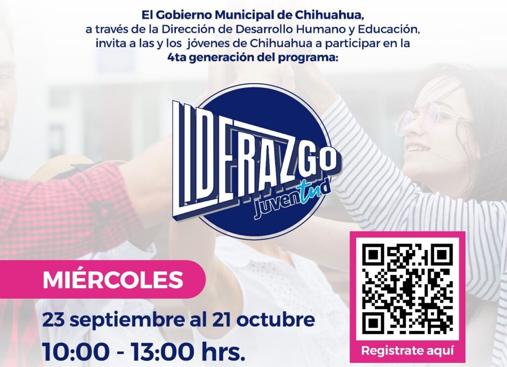 Invita Municipio a los jóvenes de la capital a formar parte de la 4ta Generación del Diplomado «Liderazgo Juventud»