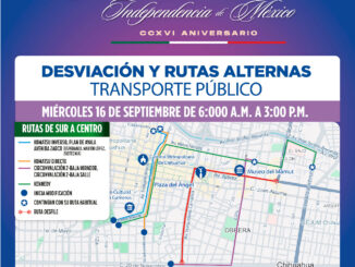 Anuncia Subsecretaría de Transporte modificaciones en rutas con motivo del desfile del 16 de septiembre