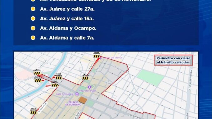 Anuncian operativo especial de CIERRE  de calles durante los festejos patrios en el Ángel