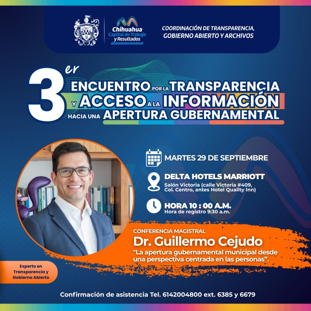 Invita Gobierno Municipal al Tercer Encuentro por la Transparencia y Acceso a la Información