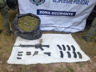 Aseguran armas, municiones, droga y vehículo robado en Urique