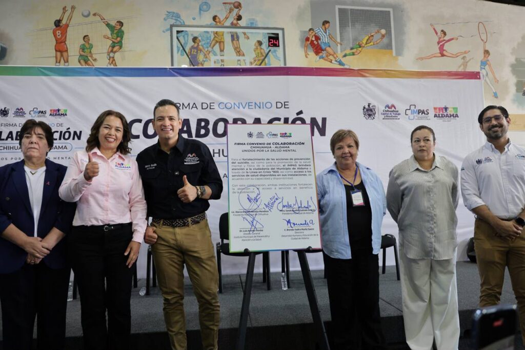 Firma Marco Bonilla convenio con Municipio de Aldama para reforzar acciones de salud mental