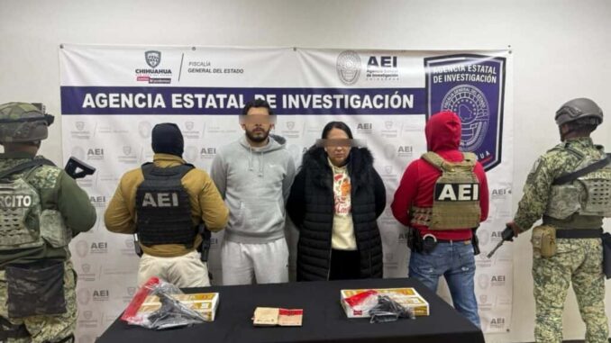 Encontró AEI dos armas de fuego y detuvo a una pareja durante cateo en la colonia Frontera