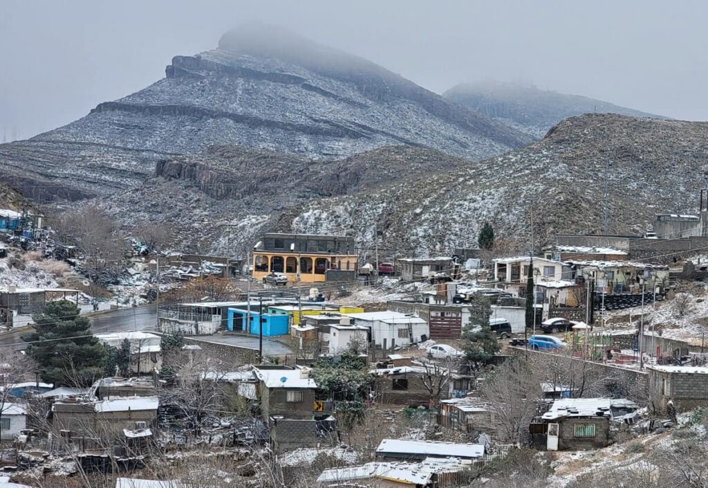 Ciudad Juárez se pinta de blanco; hay alerta por temperaturas de hasta -6°
