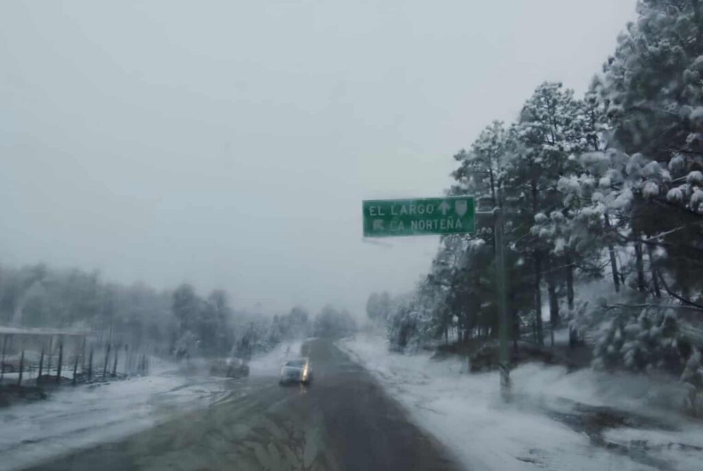 Reportan 11 municipios con presencia de nieve por paso de Tormenta Invernal